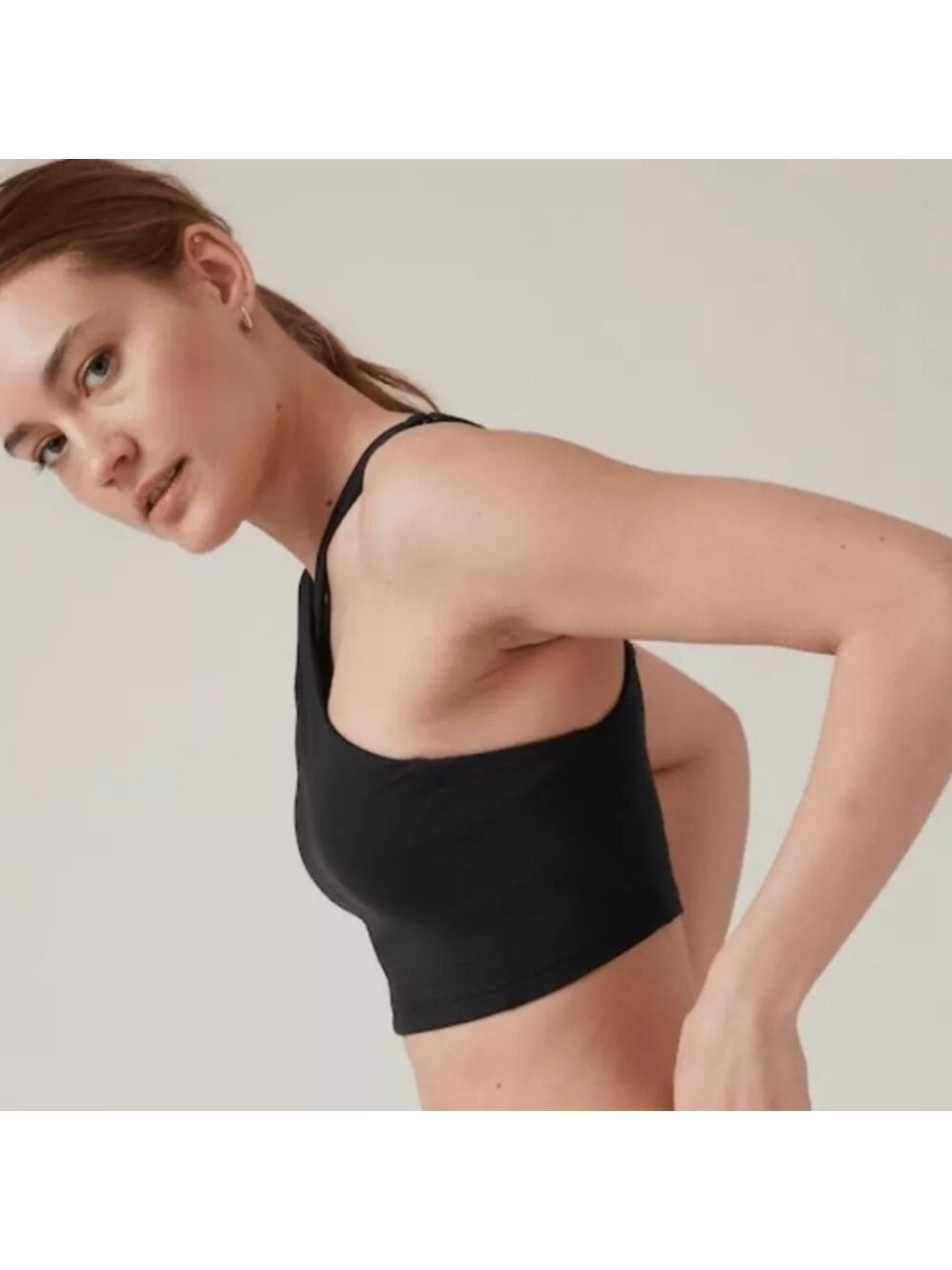 Athleta Crossed Bikini Top in Black NWT A-C - Picture 7 of 8